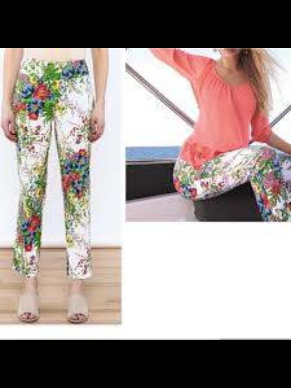 Joseph Ribcoff Floral Cropped Pants